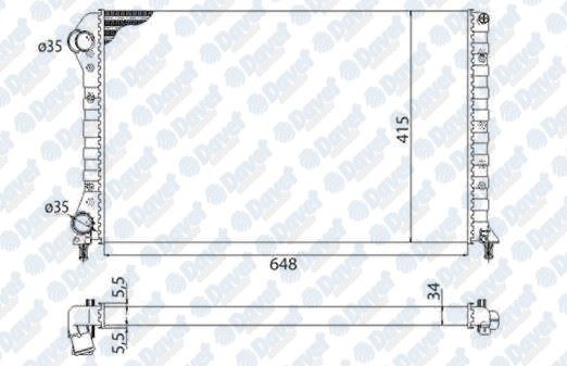 16-1807 Su Radyatoru Mekanik Fiat Doblo (119,223) 1.9 D M-T Ac + 2001-2010